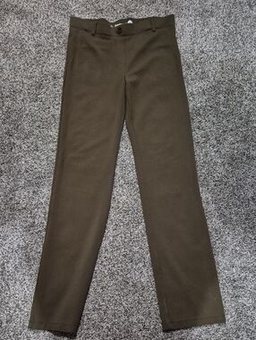 Betabrand Women's Olive Straight Yoga Dress Pants